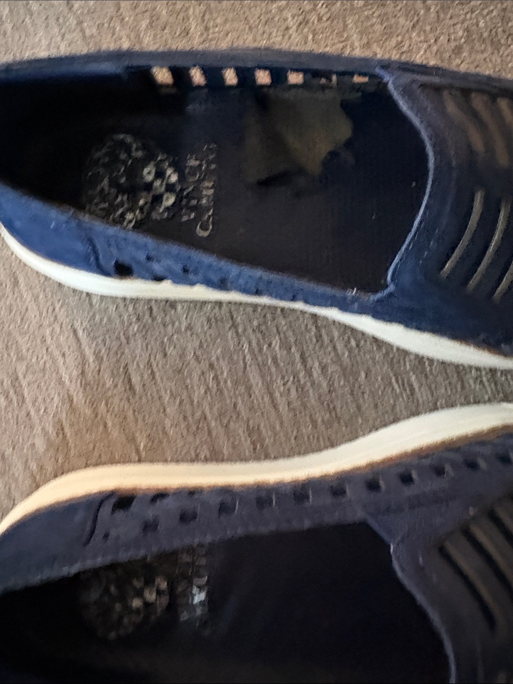 Vince Camuto Navy Blue Cutout Slip-On Sneakers - Picture 3 of 5